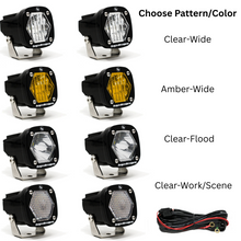 Load image into Gallery viewer, Baja Designs S1 Black LED Auxiliary Light Pod Pair - (Choose Color/Pattern)