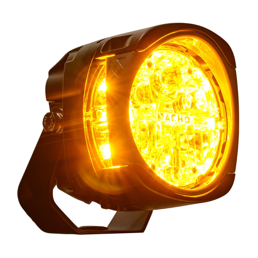 Stylish NACHO Quatro Supreme Adventure light with multi-zone lighting features for motorcycles.