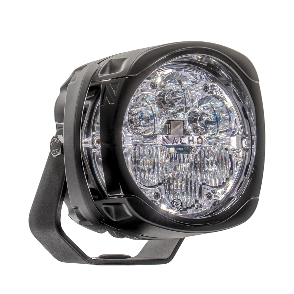 NACHO Quatro Off-Road light mounted on a vehicle, demonstrating off-road readiness.