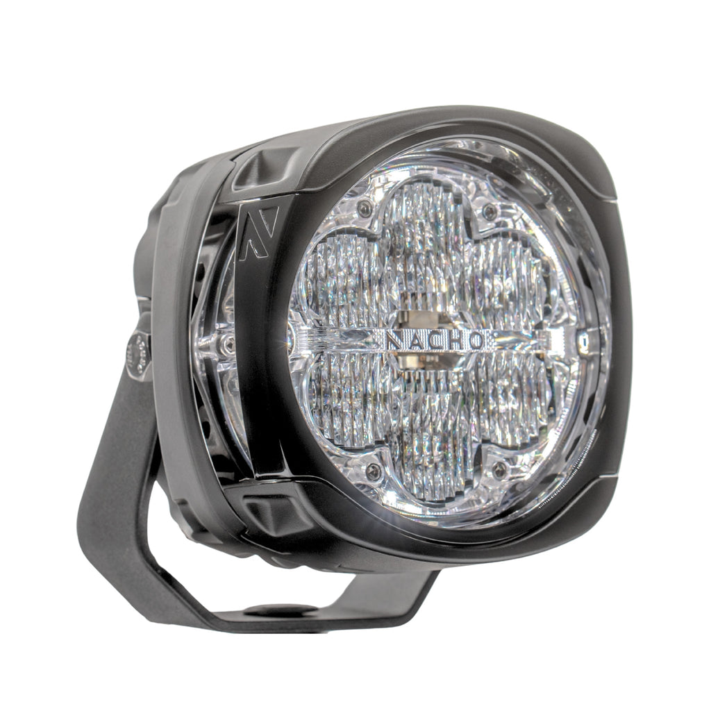 Front view of NACHO Quatro Off-Road light showcasing its compact 4-inch design.