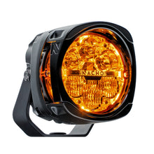 Load image into Gallery viewer, NACHO Quatro SAE fog light with amber lens, showcasing its dual function for street legal use.
