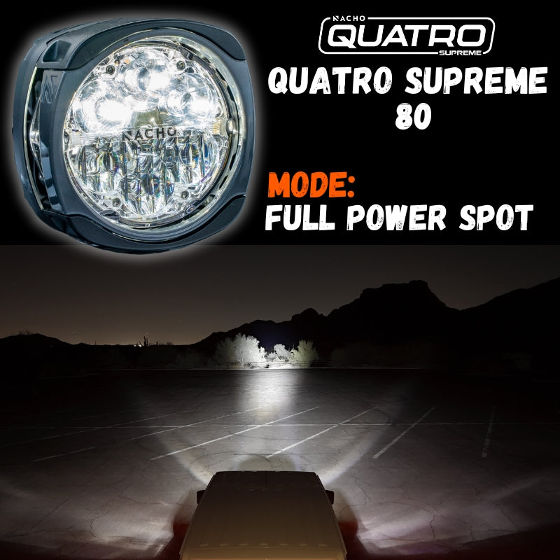 Rugged terrain illuminated by NACHO Supreme showcasing its powerful output.