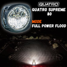 Load image into Gallery viewer, High-angle view of NACHO Quatro Off-Road lights illuminating a campsite.
