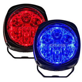 NACHO Quatro Red/Blue Emergency light set with bright flashing modes for law enforcement safety.