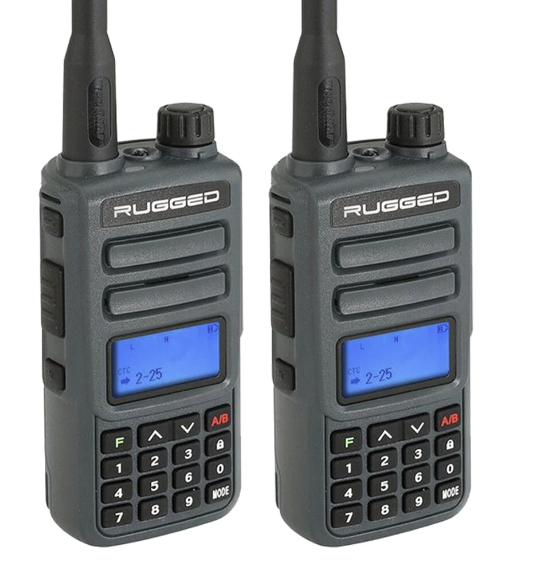 2 PACK - GMR2+ Handheld GMRS FRS Radio pair - By Rugged Radios