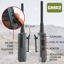 Load image into Gallery viewer, 2 PACK - GMR2 Handheld GMRS FRS Radio pair - By Rugged Radios - Grey