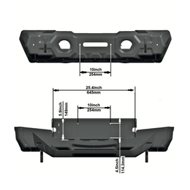 RIVAL Gen2 Winch Mount for RIVAL Front Stamped Steel Bumper (for Gen2 Bumper Only)