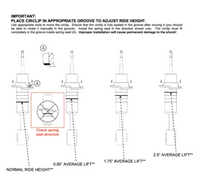 Load image into Gallery viewer, Bilstein 5100 Adjustable Lift Shocks for Toyota 4Runner and FJ Cruiser, offering adjustable ride height of 0–2.5 inches in front and 0–1.5 inches in rear for enhanced performance.