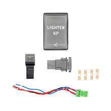 Load image into Gallery viewer, High performance beam from the TOYOTA SAE PLUG N PLAY FOG KIT illuminating the road ahead.
