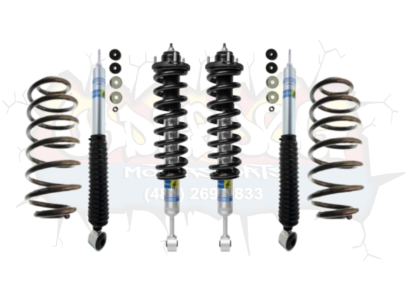 Bilstein OME 3" 5100 Assembled Lift Kit for 2010–2024 Toyota 4Runner, showcasing the high-quality front coilovers and adjustable struts for an enhanced driving experience.