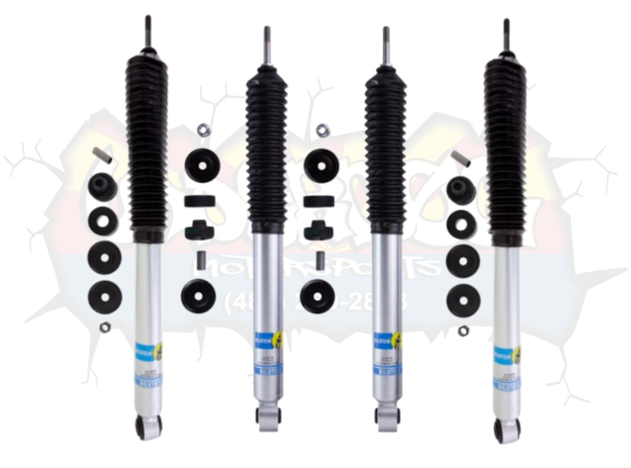 Bilstein 5100 2-2.5″ Front and 0-1″ Rear Lift Shocks for 2014–2018 RAM 2500 4WD (Gas & Diesel) enhancing performance and ride quality, featuring Bilstein 5100 RAM 2500 4WD technology.