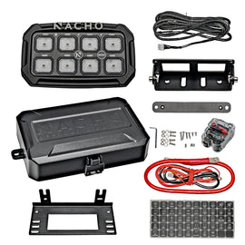 NACHO Switch System front view showcasing the 8 programmable switches with customizable icons.