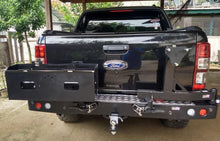 Load image into Gallery viewer, REAR BAR FORD RANGER PXII 2015+ WITH SINGLE WHEEL CARRIER &amp; DUAL JERRY CAN HOLDER (BW80-4138)