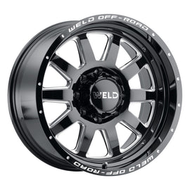 Weld Off-Road W102 20X10 Stealth 8X180 ET-18 BS4.75 Gloss Black MIL 124.3