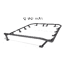 Load image into Gallery viewer, Go Rhino SRM300 Dual Rail Kit (For 80x40in. Rack) - Tex. Blk (Rails ONLY - Req. Platform)