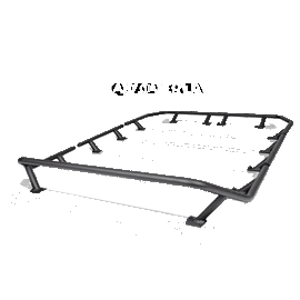 Go Rhino SRM300 Dual Rail Kit (For 80x40in. Rack) - Tex. Blk (Rails ONLY - Req. Platform)