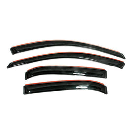 AVS Ventvisor smoke in-channel window deflectors installed on a 2017-2026 Jeep Compass, 4-piece set