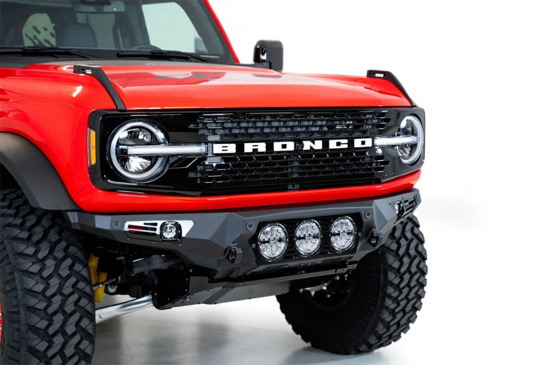 Addictive Desert Designs 21-22 Ford Bronco Bomber Front Bumper (w/ 3 Rigid 360 Mounts)