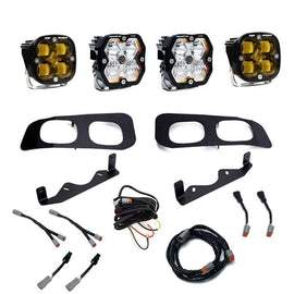 Baja Designs 23-25 Ford Super Duty Squadron Pro/SAE 2.0 Dual Fog Pocket Kit (SAE Fog) - Baja Amber