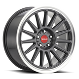 Raceline 315G Grip 17x9in / 5x114.3 BP / 30mm Offset / 72.6mm Bore - Gunmetal & Machined Wheel