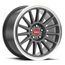 Raceline 315G Grip 17x8in / 5x112 BP / 35mm Offset / 66.6mm Bore - Gunmetal & Machined Wheel