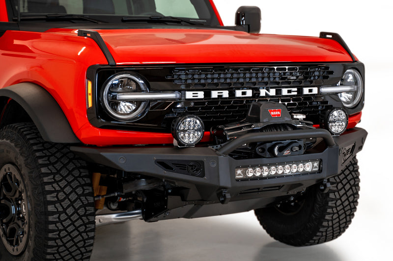 Addictive Desert Designs 2021+ Ford Bronco Rock Fighter Front Bumper - Hammer Black