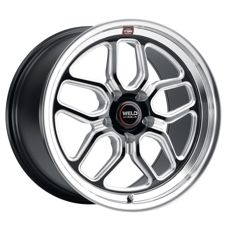 Weld Racing 18x8 Laguna Drag 5x120 ET15 BS5.1 Gloss BLK MIL DIA 78.1