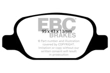 Load image into Gallery viewer, EBC 10-11 Fiat 500 1.4 (Bosch Calipers) Yellowstuff Rear Brake Pads