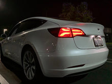 Load image into Gallery viewer, AlphaRex 17-22 Tesla Model 3 PRO-Series LED Tail Lights Jet Black w/Seq Sig