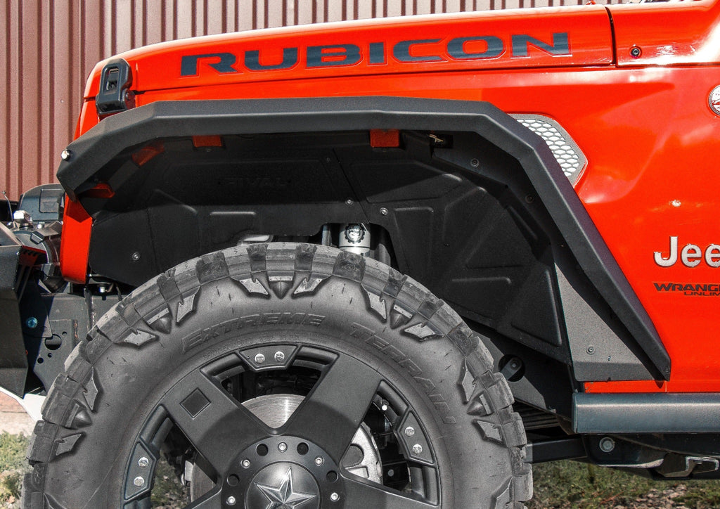 RIVAL Aluminum Front Inner Fender Liners Jeep Wrangler 2018-2025 except Diesel and 392