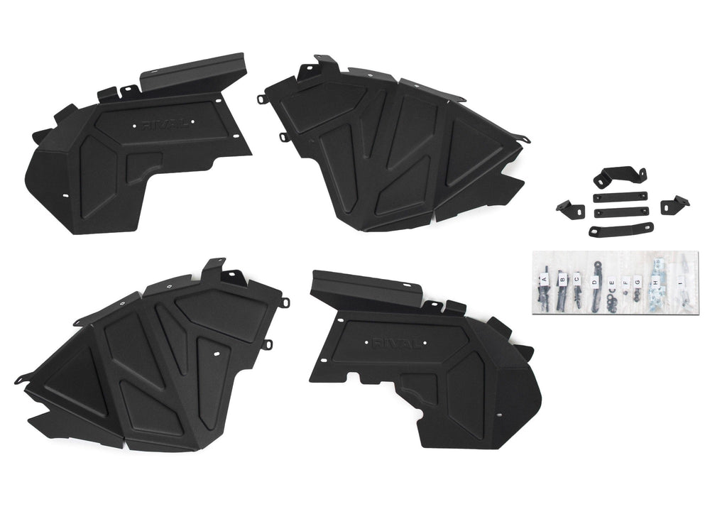 RIVAL Aluminum Front Inner Fender Liners Jeep Wrangler 2018-2025 except Diesel and 392