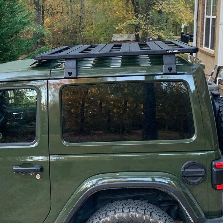 RIVAL Aluminum No-Drill Roof Rack 2018-2025 Jeep Wrangler JL 2-Door | 2020-2025 Jeep Gladiator
