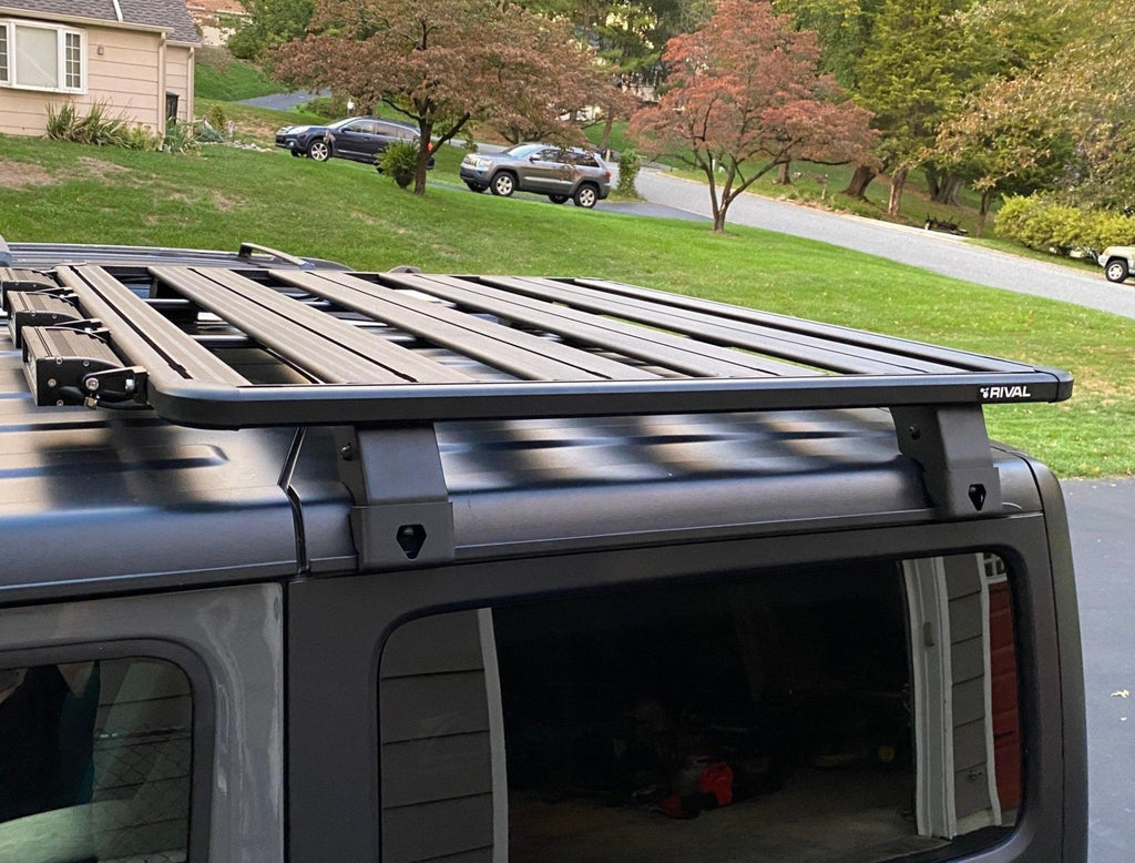 RIVAL Aluminum No-Drill Roof Rack 2018-2025 Jeep Wrangler JL 2-Door | 2020-2025 Jeep Gladiator