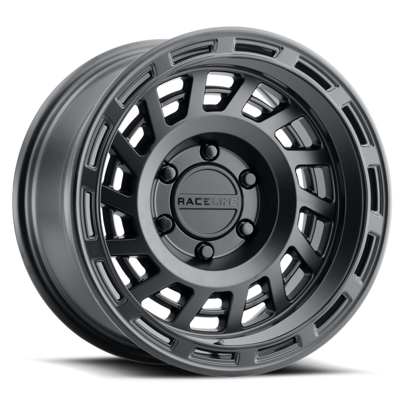 Raceline 957B Halo 17x9in / 6x135 BP / -12mm Offset / 87.1mm Bore - Satin Black Wheel