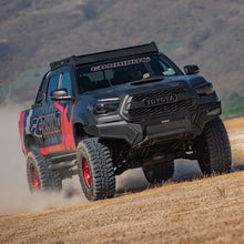 Load image into Gallery viewer, Go Rhino 16-21 Tacoma Element Front Bumper w/ Power Actuated Hide-away Light Bar Mount Tex Black