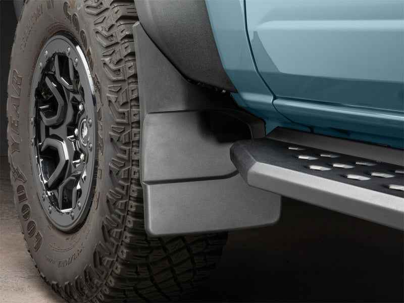 WeatherTech 21-25 Ford Bronco Front No Drill Mudflaps - Black