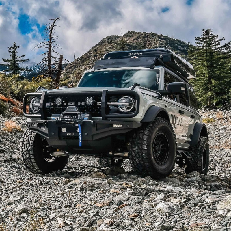 Westin 21-23 Ford Bronco (Excl. Bronco Sport) w/ XTS Front Bumper Brush Guard - Textured Black