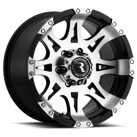 Raceline 982 Raptor 18x9in / 8x165.1 BP / -6mm Offset / 125.2mm Bore - Black & Machined Wheel