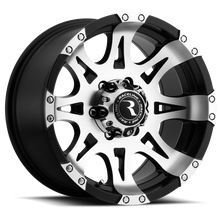 Load image into Gallery viewer, Raceline 982 Raptor 17x9in / 5x139.7 BP / 0mm Offset / 106.5mm Bore - Black &amp; Machined Wheel