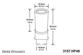 Diode Dynamics 3157 LED Bulb HP48 LED - Red (Pair)
