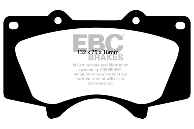 EBC 10+ Lexus GX460 4.6 Extra Duty Front Brake Pads