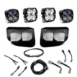 Baja Designs 20-22 Ford SD Squadron Pro/SAE 2.0 Dual Fog Pocket Kit Upfitter (SAE Fog) - Clear