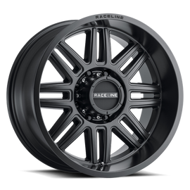 Raceline 948B Split 18x9in / 8x180 BP / 18mm Offset / 124.2mm Bore - Satin Black Wheel