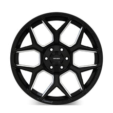 Load image into Gallery viewer, Mayhem Vanquish 8119 20X9 / 6x135/6x139.7 / 0mm Offset / 106.1mm  Hub - Gloss Black Milled
