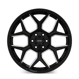Mayhem Vanquish 8119 20X9 / 6x135/6x139.7 / 0mm Offset / 106.1mm  Hub - Gloss Black Milled