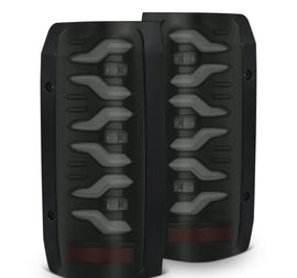 AlphaRex 87-96 Ford Bronco/F-150 Luxx-Series LED Tail Lights - Black