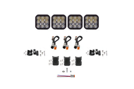 Diode Dynamics SS5 Pro Universal CrossLink 4-Pod Lightbar - White Driving