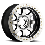 Raceline RT260 Avenger 17x8.5in/5x139.7 BP/-19mm Offset/107.95mm Bore - Black & MACH. Beadlock Wheel