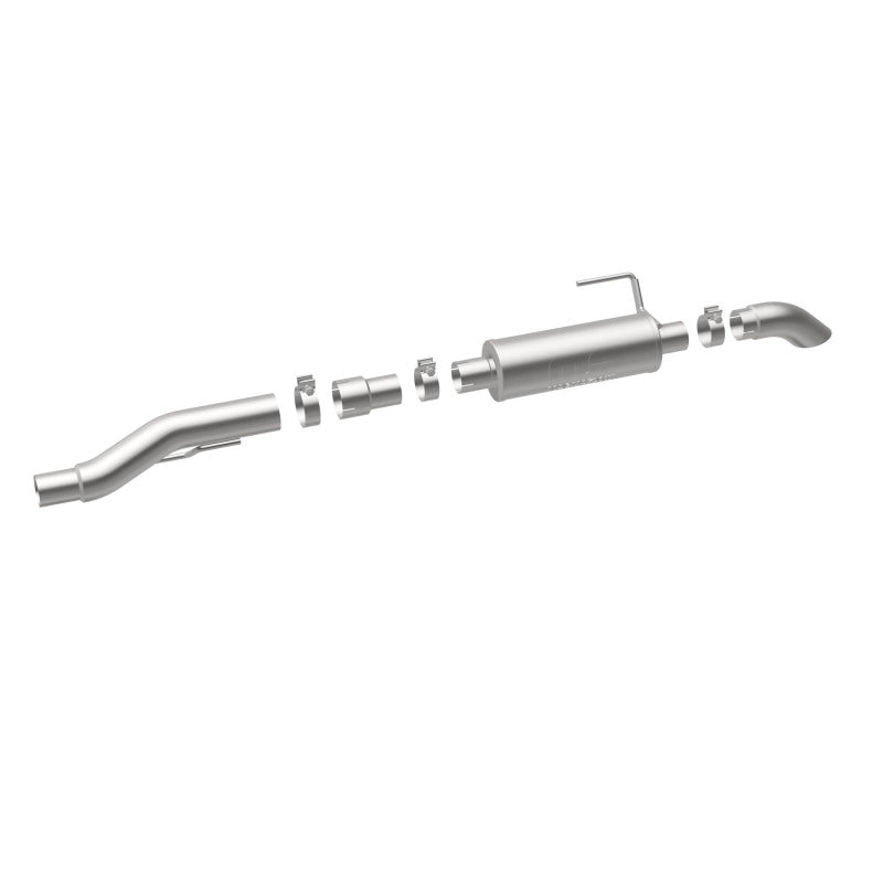 MagnaFlow Cat-Back, SS, 2.5/3in, Turn Down In Front Rear Tire 2015 Ford F150 5.0L V8 Ext Cab