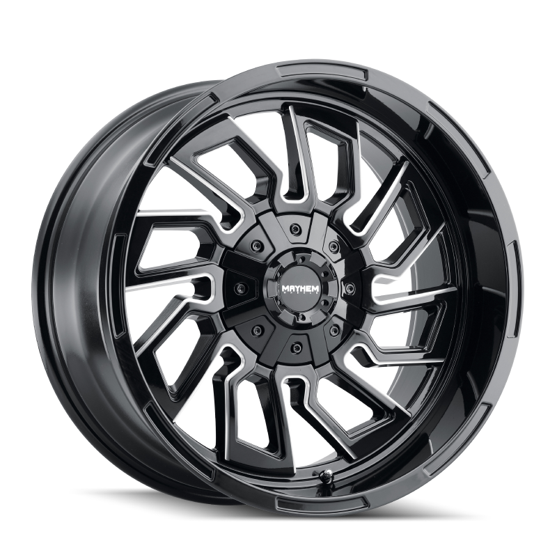 Mayhem 8111 Flywheel 20x9 / 6x135 BP / 18mm Offset / 106mm Hub Black w/ Milled Spokes Wheel